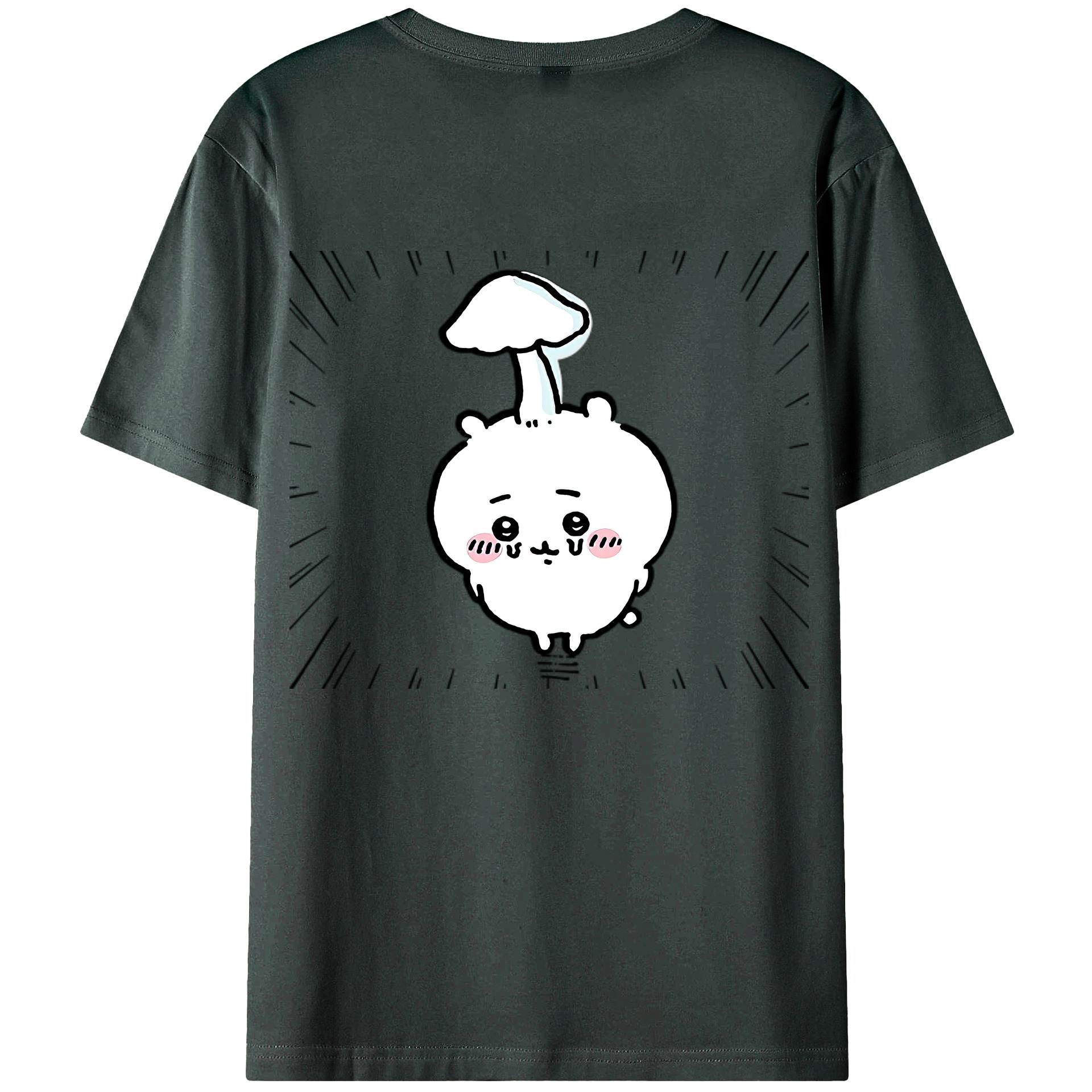 （画像用） ちいかわ ちいかわ Chii-kawa chiikawa 綿100％ メンズ半袖Tシャツ（バックプリント） 通気性